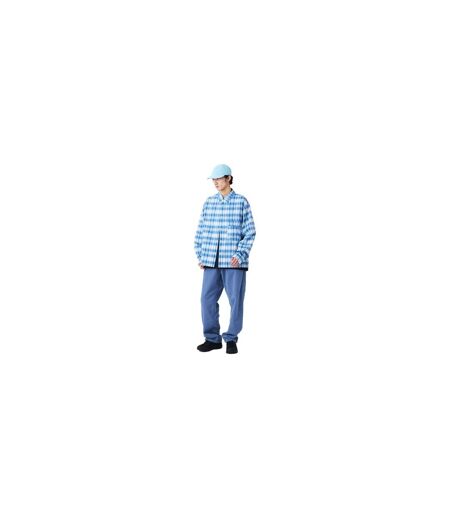 Surchemise Coupe-vent À Carreaux Homme Bleu Clair Snow Peak