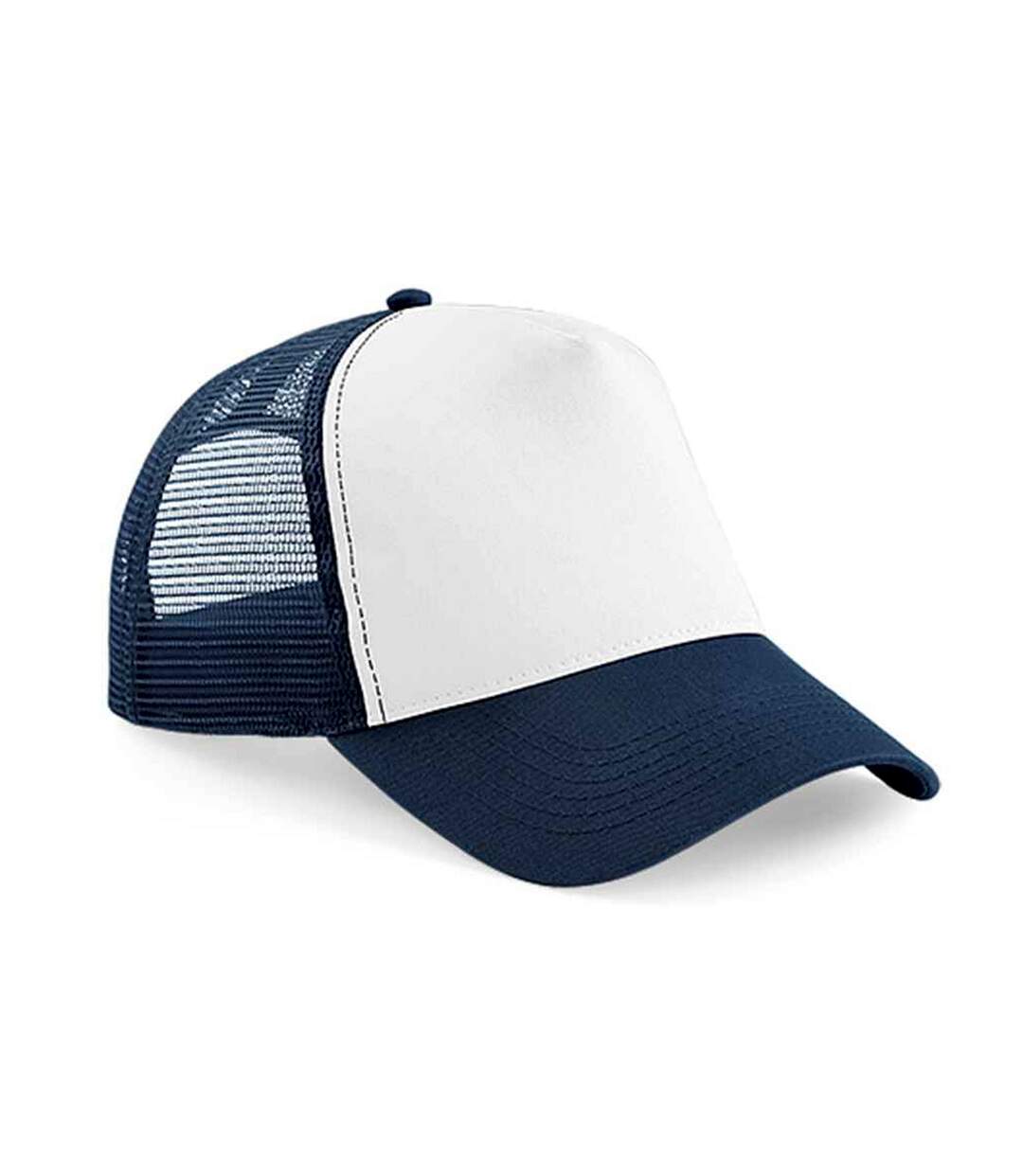 Casquette trucker adulte bleu marine français / blanc Beechfield-1