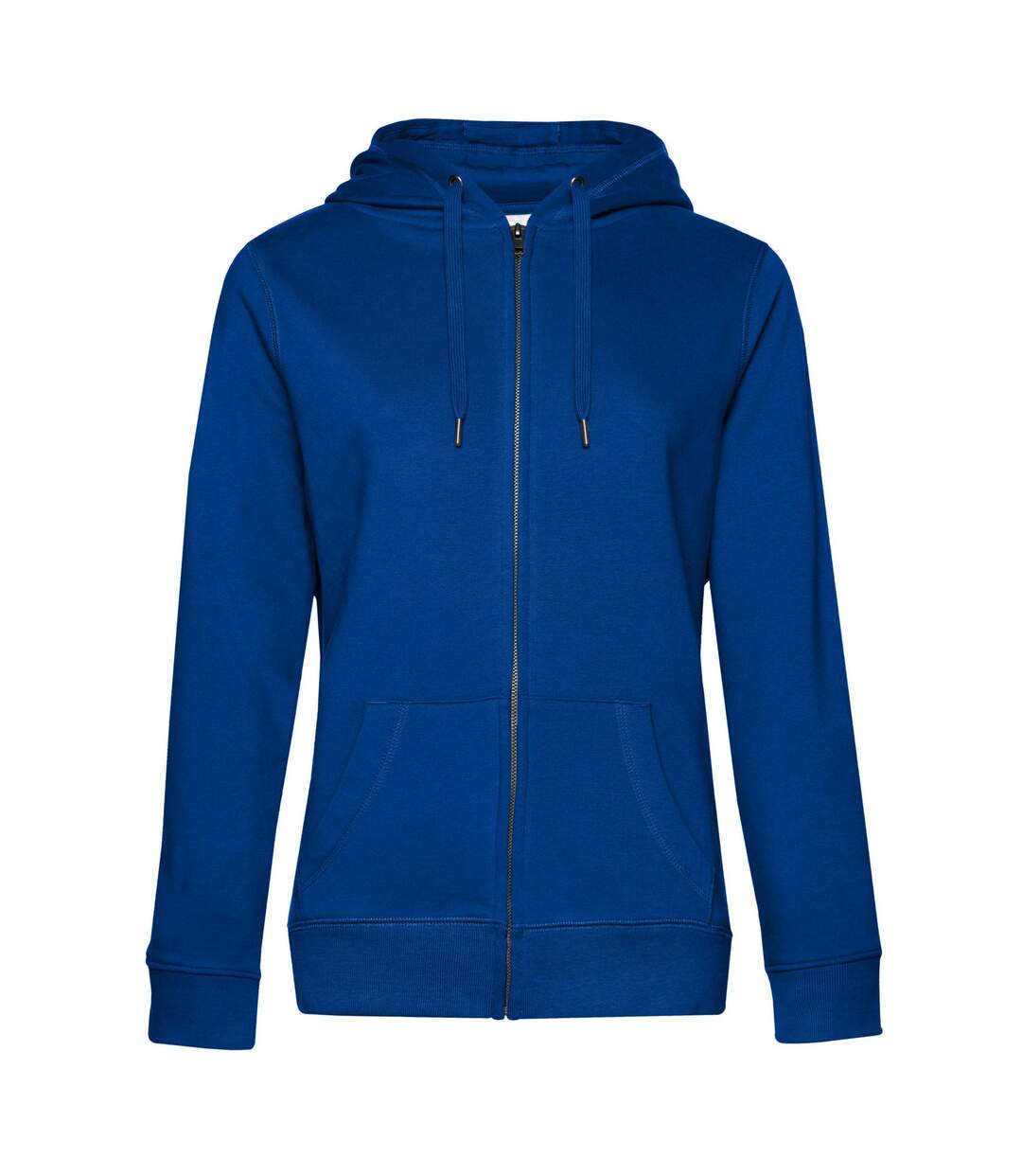 Womens/ladies queen full zip hoodie royal blue B&C