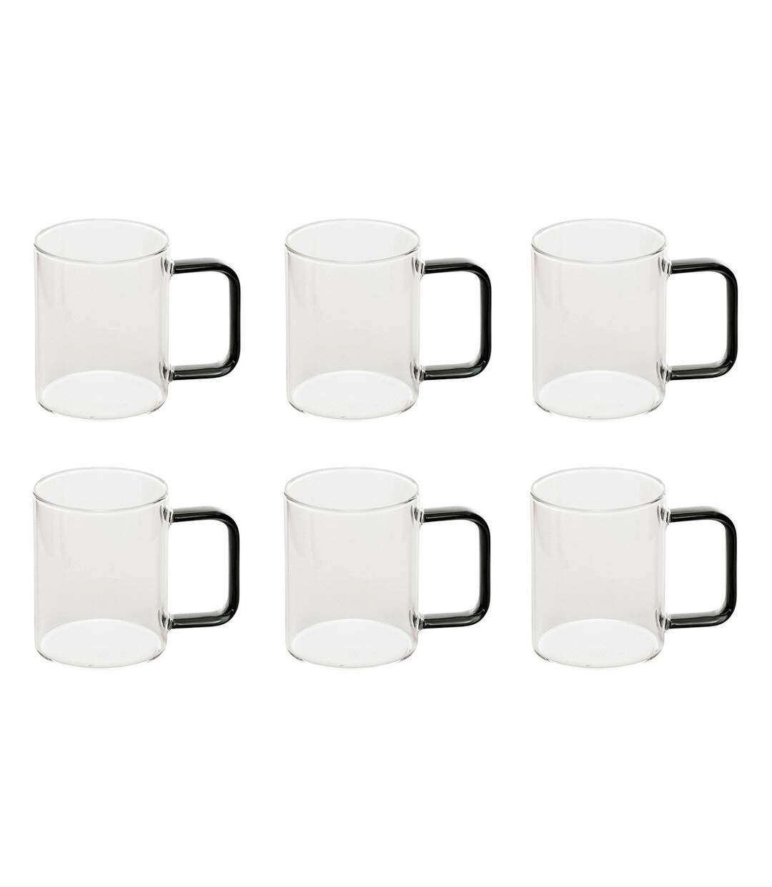 Lot de 6 Mugs en Verre Mia 20cl Transparent-1