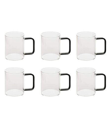 Lot de 6 Mugs en Verre Mia 20cl Transparent