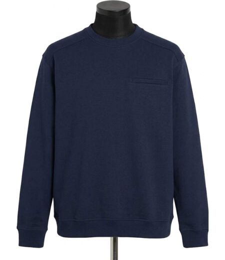 CHALLENGER BULGARE4 — Sweat col rond bleu marine : sobriété et finitions soignées