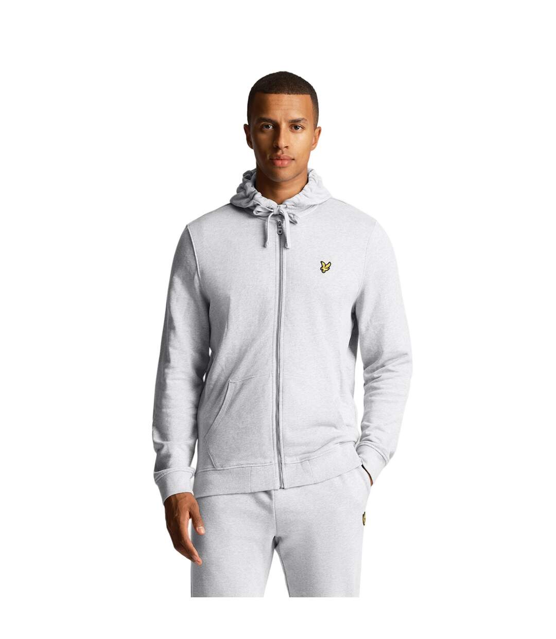 Mens full zip hoodie noir de jais Lyle & Scott-3