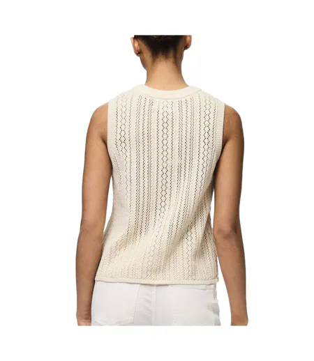 Débardeur beige femme pieces nuka