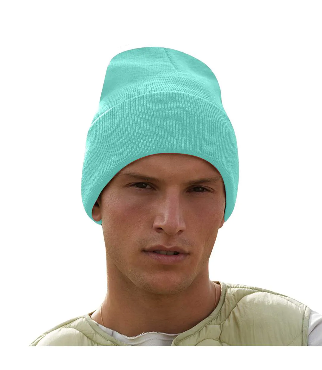 Unisex Adults Original Cuffed Beanie Mint Beechfield-1