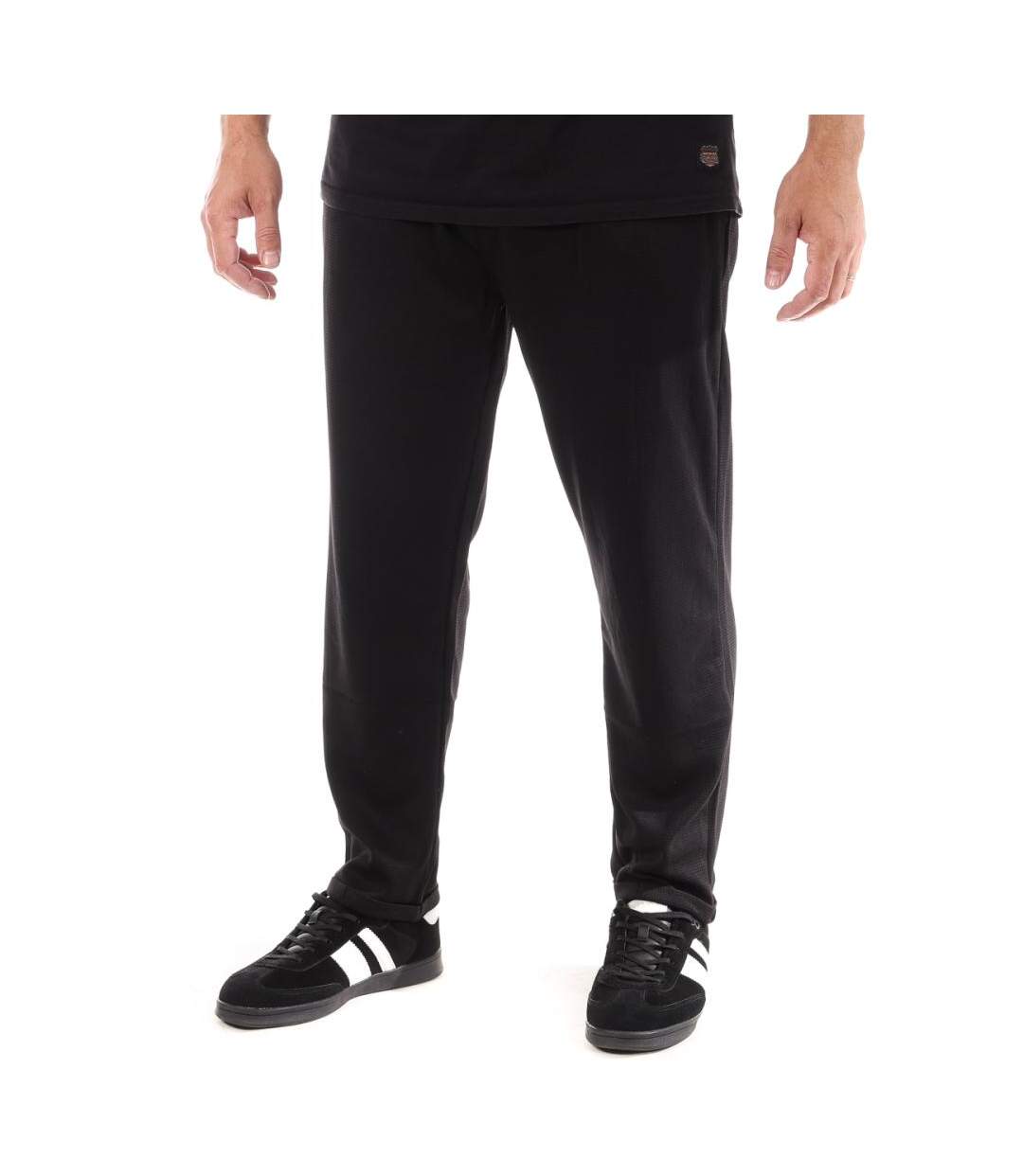 Pantalon toile noir homme paname brothers poly-1