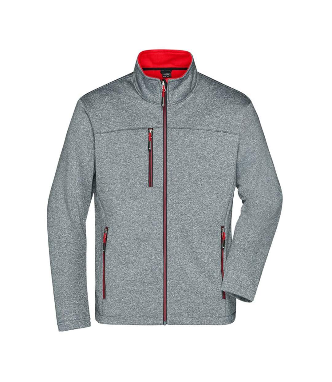 Veste Softshell Homme Rouge Foncé Chiné James And Nicholson-1