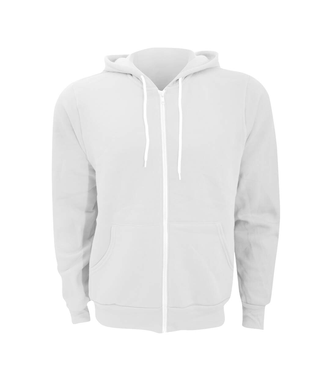 Canvas sweat à capuche et fermeture zippée homme blanc Bella + Canvas-1