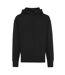 Unisex adult yoho recycled cotton relaxed fit hoodie black Iqoniq-1