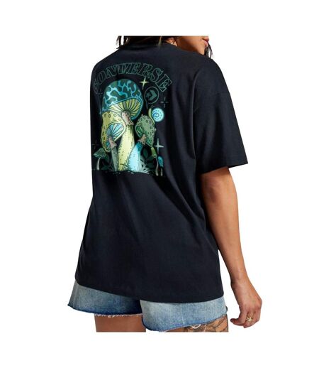 T-shirt noir homme converse mushrooms