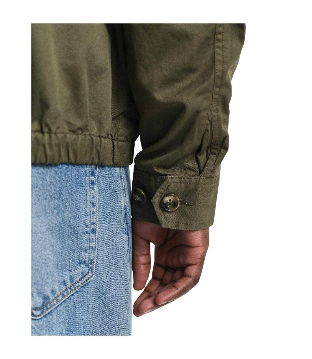 Mens Windcheater Cotton Twill Water Repellent Regular Jacket Green Gant-3
