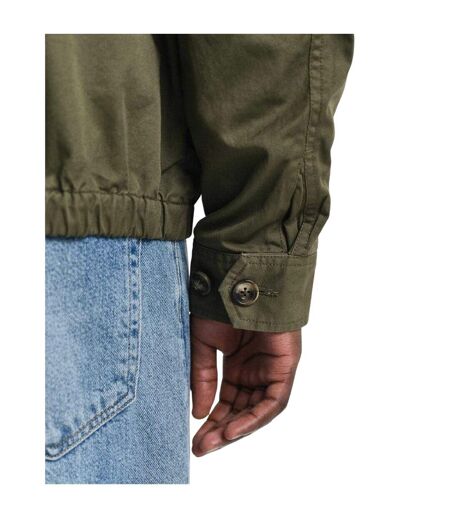 Mens Windcheater Cotton Twill Water Repellent Regular Jacket Green Gant