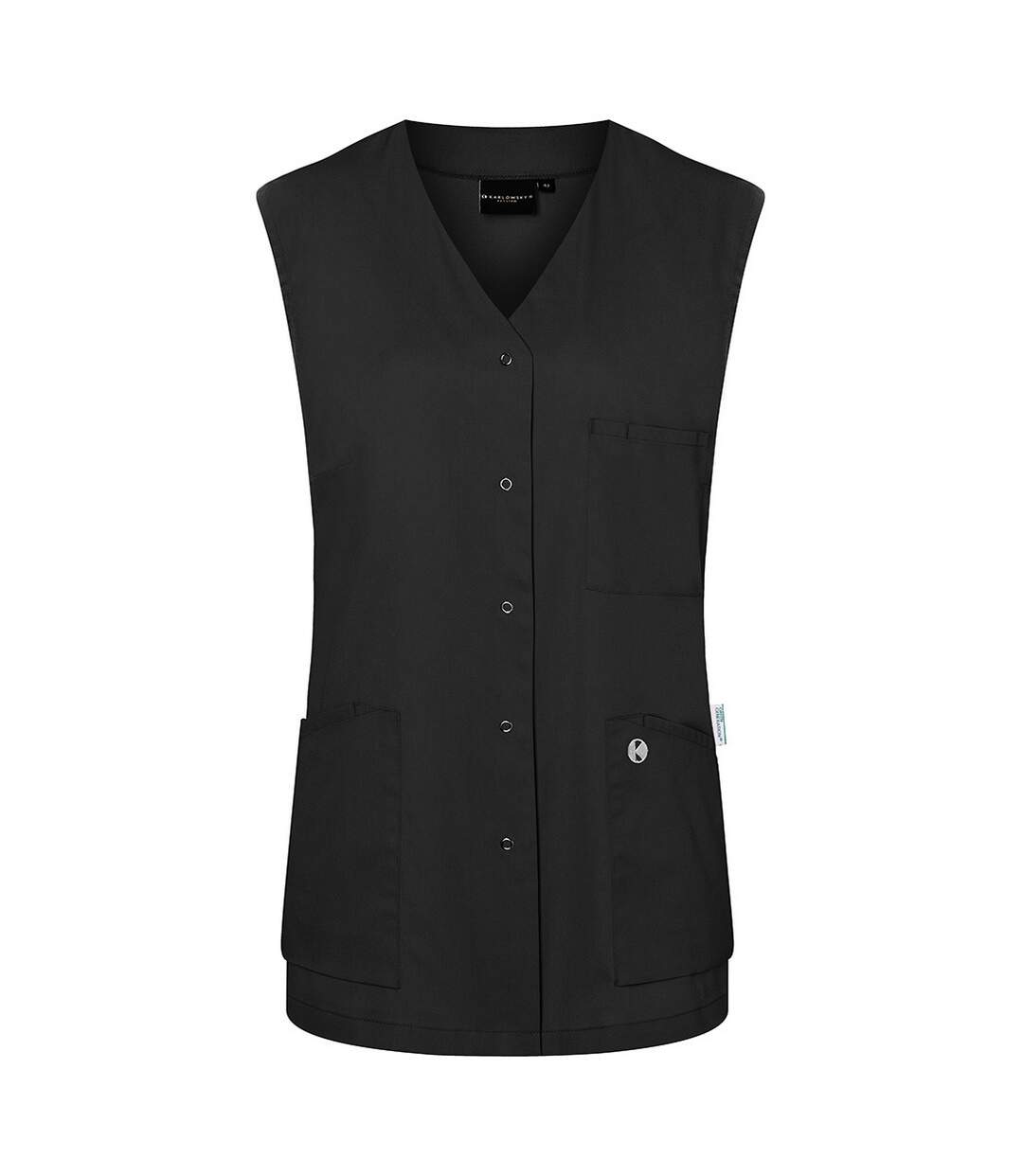 Womens/ladies Essential Sleeveless Work Tunic Black Karlowsky-1
