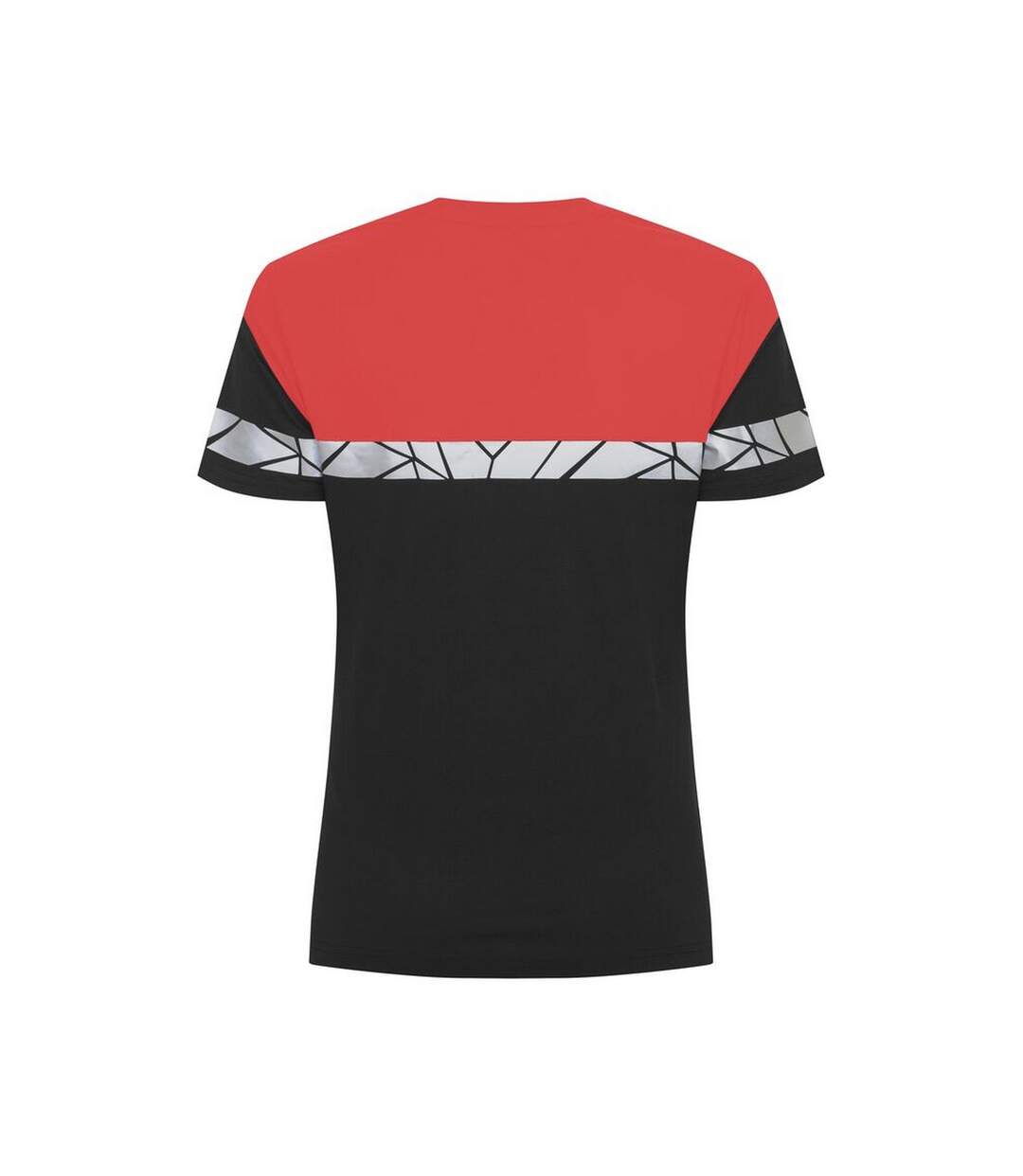 Womens/ladies Progression Hi-vis T-shirt Black Red Projob-2
