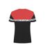 Womens/ladies Progression Hi-vis T-shirt Black Red Projob-2
