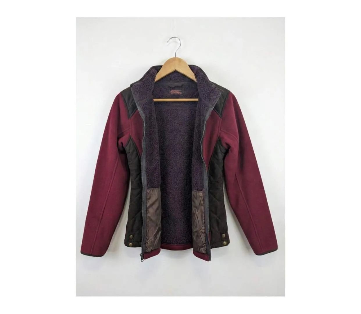 Veste Polaire Femme SENNA2 Bordeaux – Doublure Sherpa & Suédine-4
