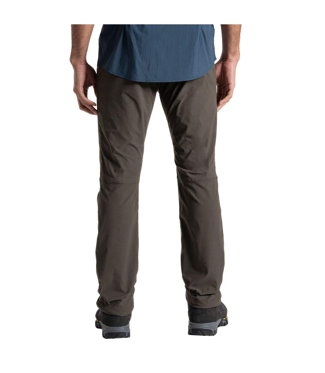 Pantalon Cintré Et Uni À Taille Ajustable Homme Kaki Sombre Craghoppers-3