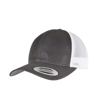Unisex adult 360 omnimesh mesh two tone cap charcoal/white Flexfit
