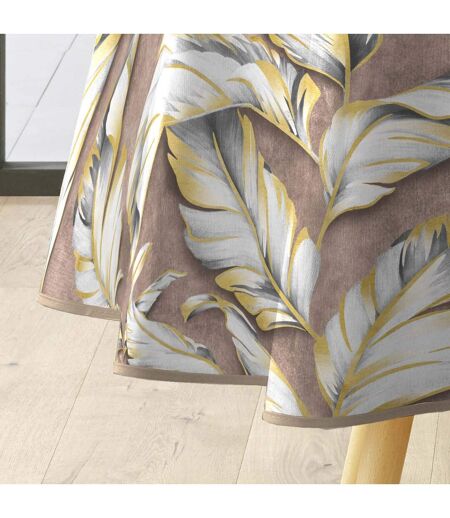 Nappe Toile Cirée Ronde Ebany 160cm Marron