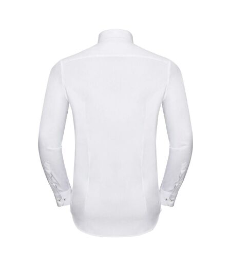 Chemise Formelle Homme Blanc Argenté Gris Foncé Russell Collection