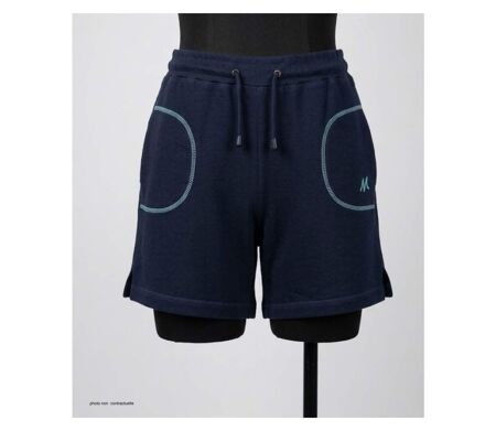 Short de sport en molleton femme bleu marine MAYFLOWER SE9039M : le confort absolu pour bouger librement