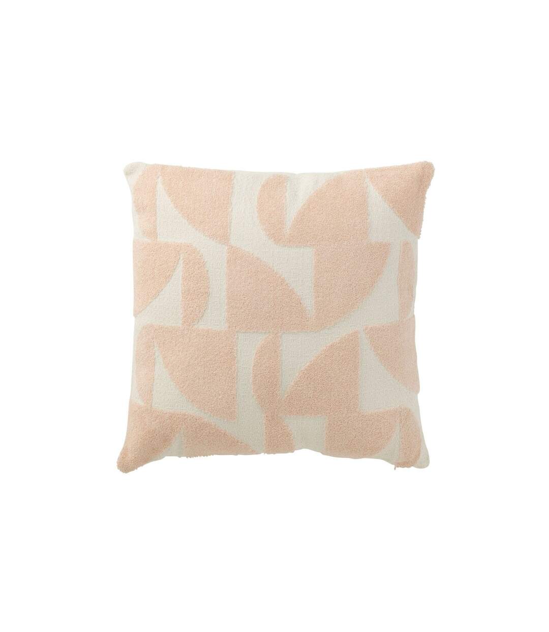 Coussin Déco Géométrique 43x43cm Saumon-1