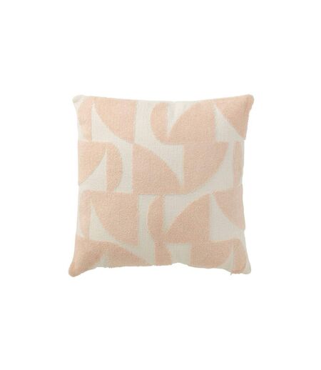 Coussin Déco Géométrique 43x43cm Saumon