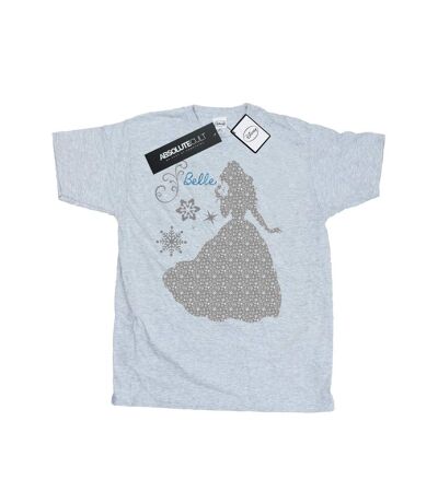 Disney Princess - T-shirt BELLE CHRISTMAS SILHOUETTE - Homme (Gris chiné) - UTBI44196