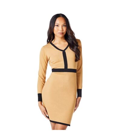 Mini robe femme brun-beige Principles