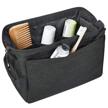 Trousse de toilette recyclée - 1816500 - noir mélange