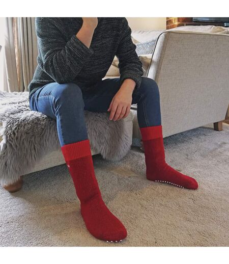 6 Pairs Mens Thermal Indoor Slipper Socks with Grips