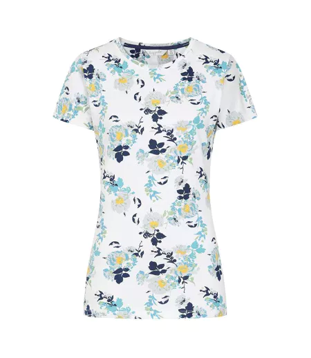 T-shirt Motif/style Imprimé Fleur Femme Blanc Bleu Vert Lazy Jacks