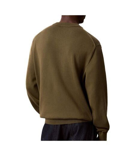 Pull kaki homme calvin klein jeans crwn