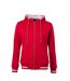 Veste sweat zippée à capuche - Femme - JN775 - rouge