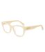 Lunettes De Soleil Motif/style Rectangulaire Style 8k Adulte Taille Unique Brun Clair Off-White-1