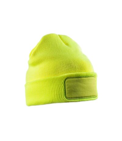 Result Adults Unisex Double Knit Thinsulate Printers Beanie (Fluorescent Yellow) - UTPC3737