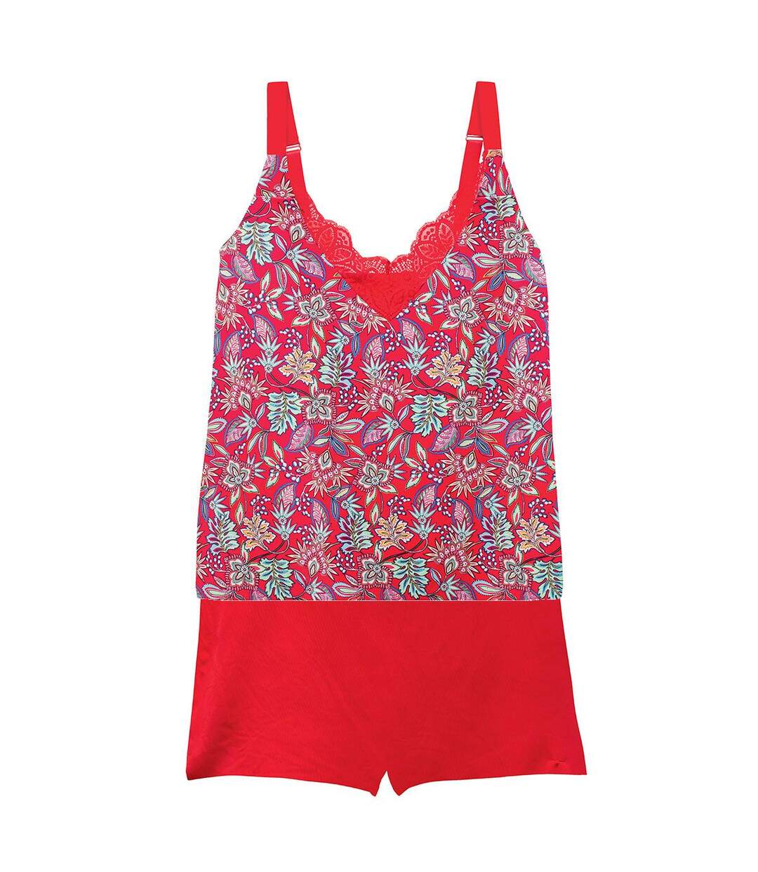 Top-short multico rouge Aria