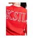Womens/ladies branded crop t-shirt red SikSilk-3