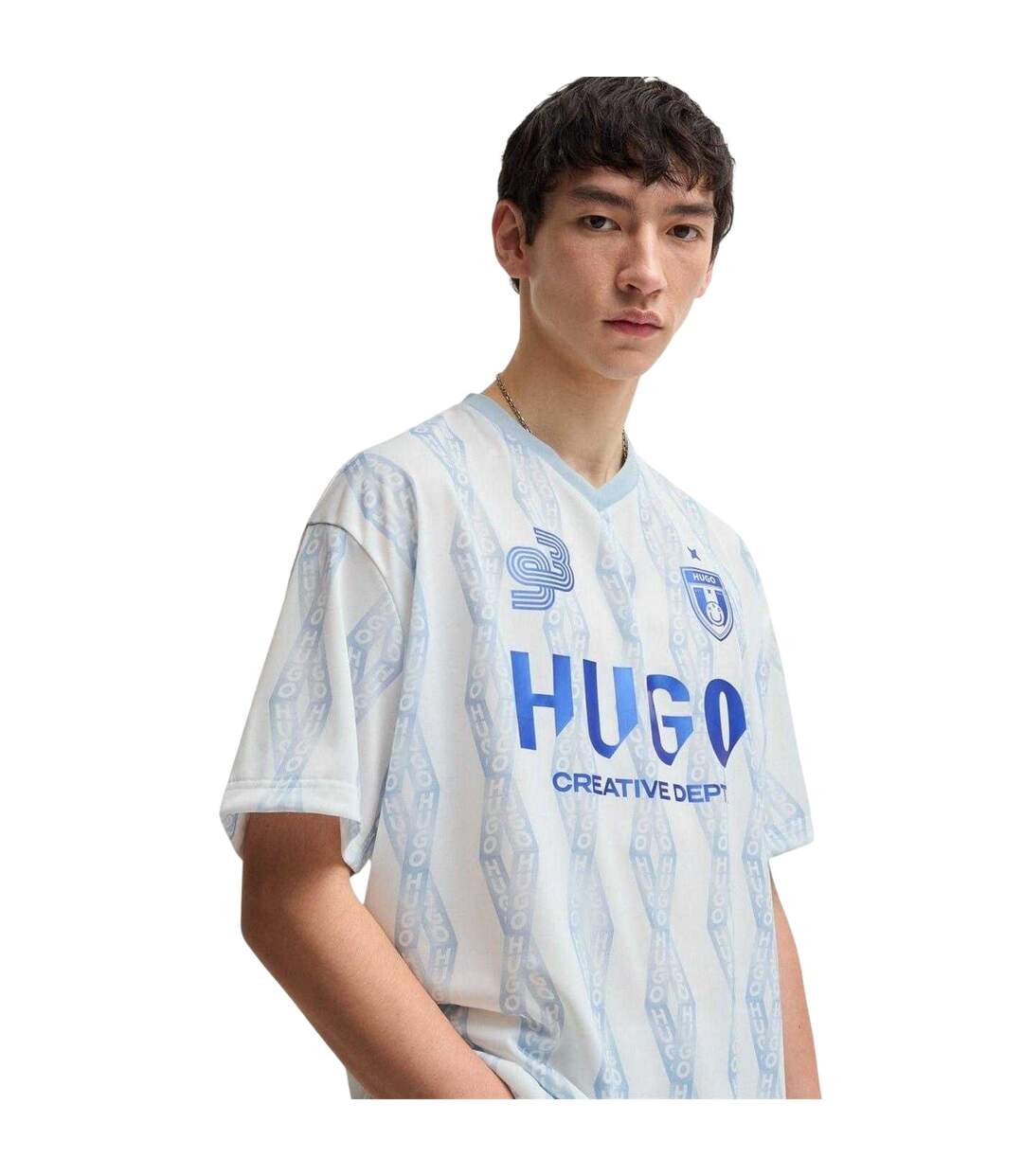 Mens Notbal Diamond Geo Regular T-shirt White Hugo-4