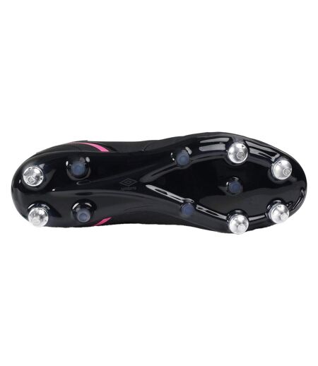 Mens Tocco V Pro Soft Ground Football Boots Black White Pink Glow Umbro
