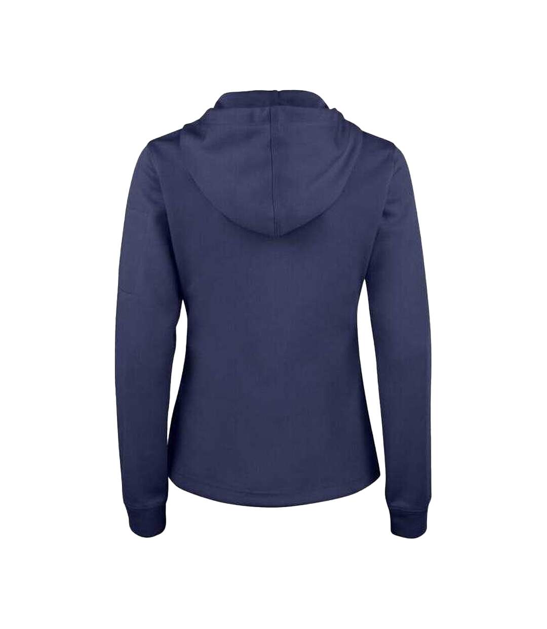 Womens/ladies Basic Full Zip Hoodie Dark Navy Clique-2
