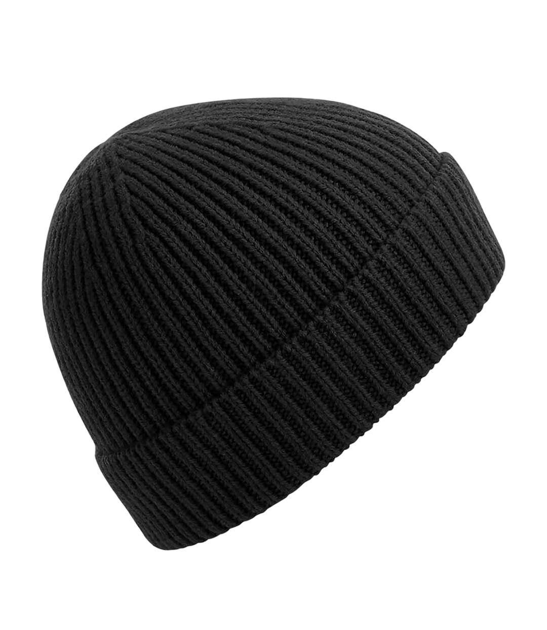 Beechfield Engineered Knit Ribbed Beanie (Black) - UTPC3939-1