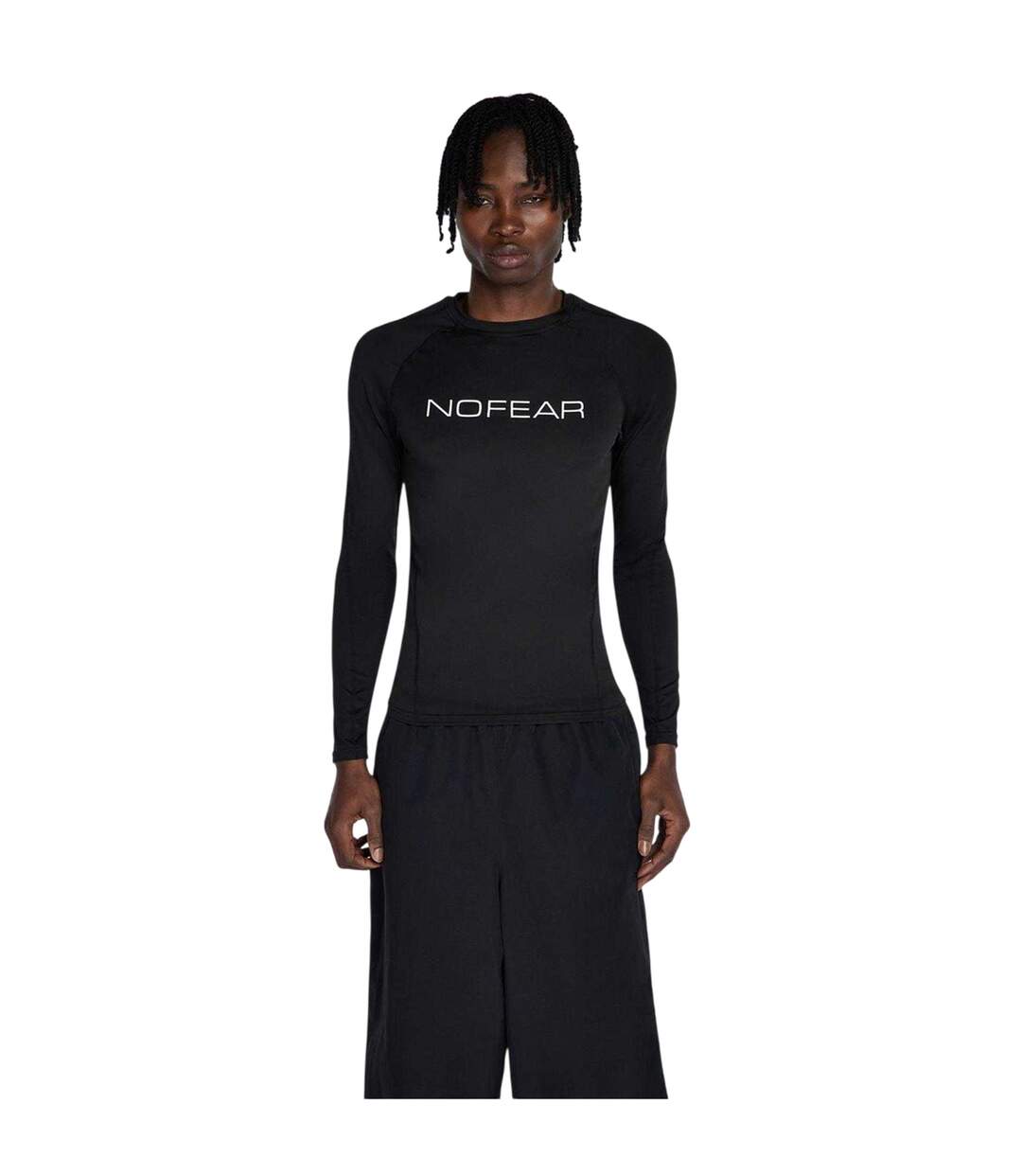 T-shirt Manches Longues Raglan Motif/style Logo Homme Noir No Fear-4
