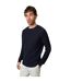 Mens Yarra Textured Regular Jumper Navy Threadbare-2