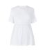 Robe T-shirt Motif/style Froncé Femme Blanc Neige Mamalicious-1