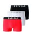 Lot x3 boxers noir/rouge/blanc homme kaporal quadmh-1