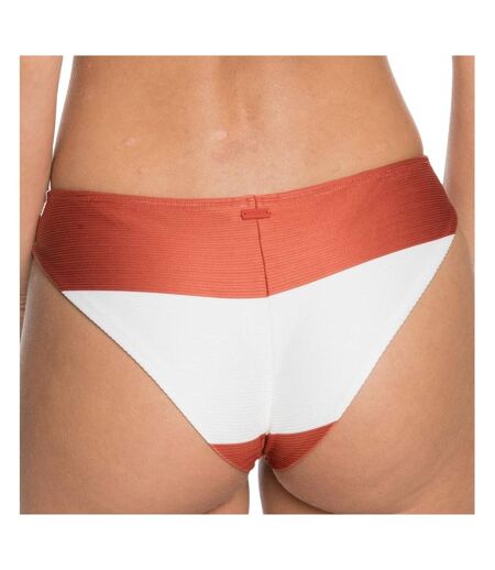 Bas de Bikini Blanc/Marron Femme Roxy Kelia - M