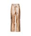 Pantalon À Poches Motif/style Métallisé Femme Rose Doré AmyLynn-2