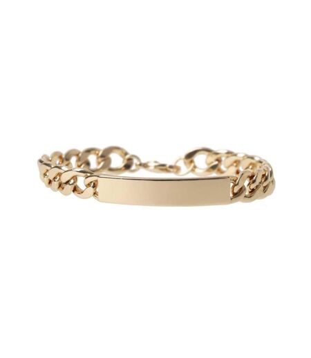 Unisex Adult Curb Chain Bracelet One Size Gold Fabric