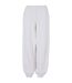 Womens/ladies balloon high waist jogging bottoms white Build Your Brand-1